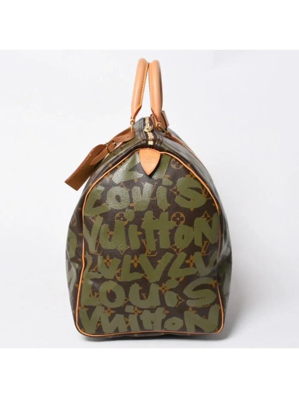 Louis Vuitton Monogram Graffiti Keepall 50 Brown Khaki Gold